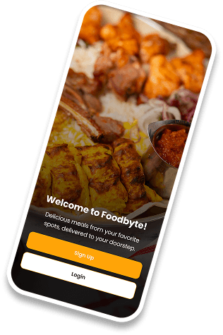 Foodbyte app welcome screen